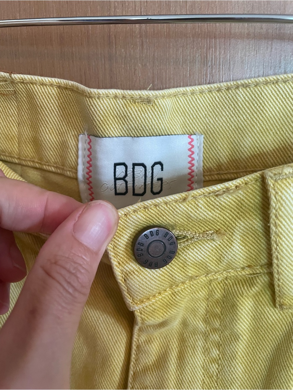 BDG Cowboy Jean Yellow Size 27 - Picture 3 of 7